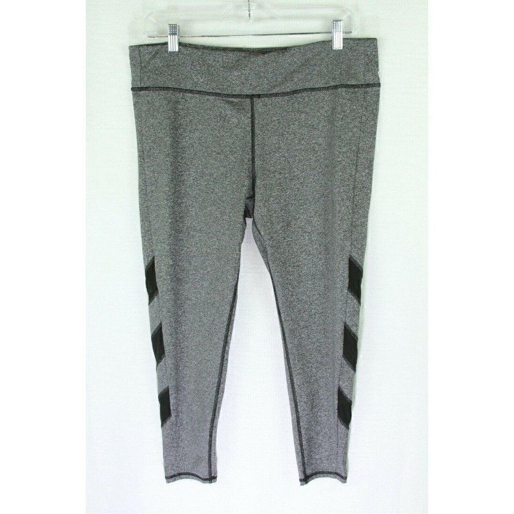 Everlast Womens Pants Leggings Gray Stripes XL